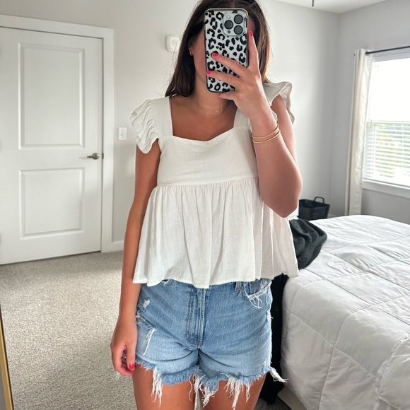 Vici White Babydoll Top - Picture 4 of 9